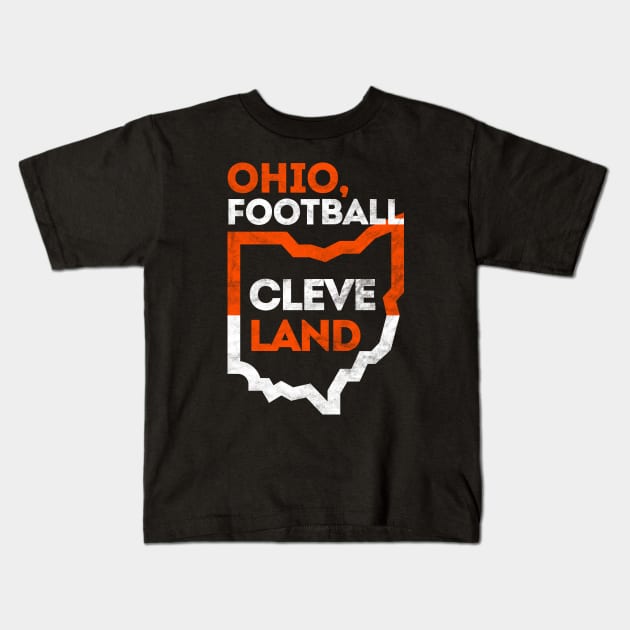 Ohio State Football Ballers, Cleveland Fan Gift Kids T-Shirt by BooTeeQue